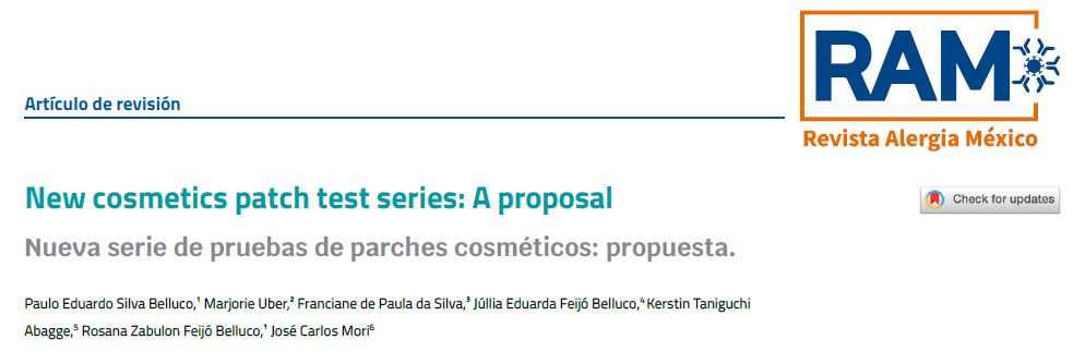 Publicação: New cosmetics patch test series: A proposal — Revista Alergia México